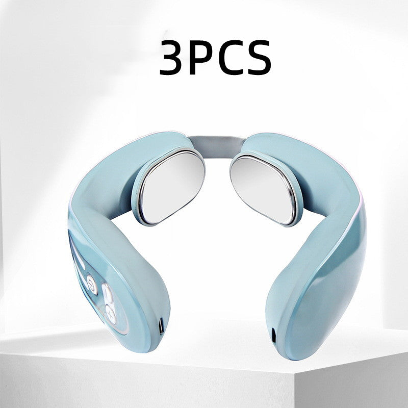 EMS Neck Acupoints Lymphatic Massager Device Intelligent Neck Massager With Heat
