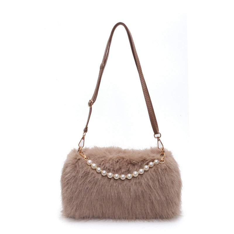 Autumn And Winter Fashion Shoulder Bag - Pearl Chain Crossbody Bag