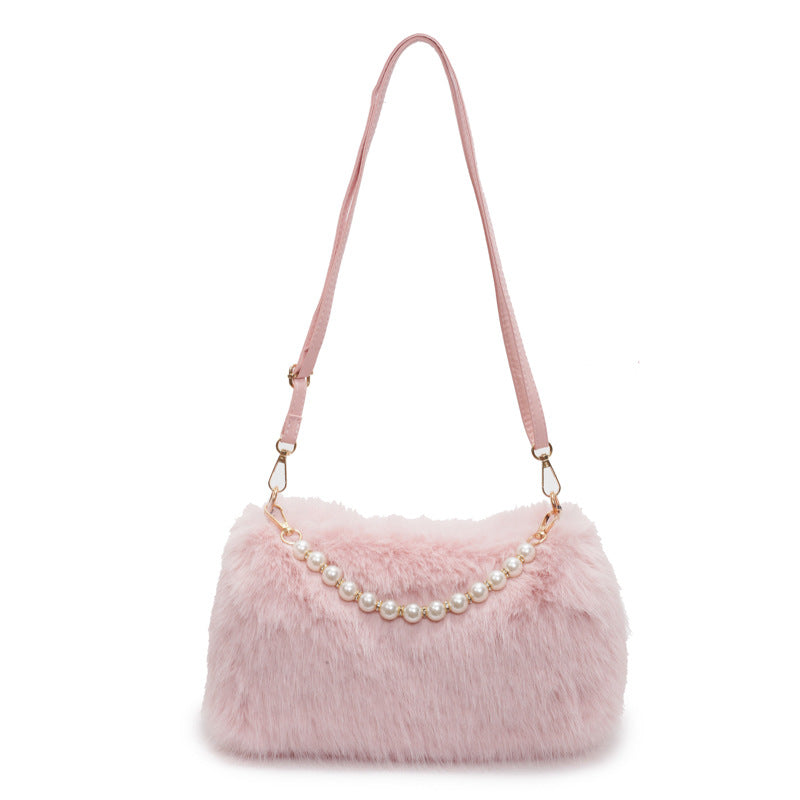 Autumn And Winter Fashion Shoulder Bag - Pearl Chain Crossbody Bag