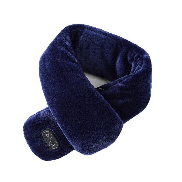 Unisex Soft Temperature Control Pain Relief Cervical Massage Shoulder Neck Wrap USB Heated Scarf