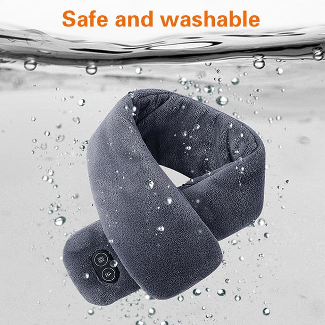Unisex Soft Temperature Control Pain Relief Cervical Massage Shoulder Neck Wrap USB Heated Scarf