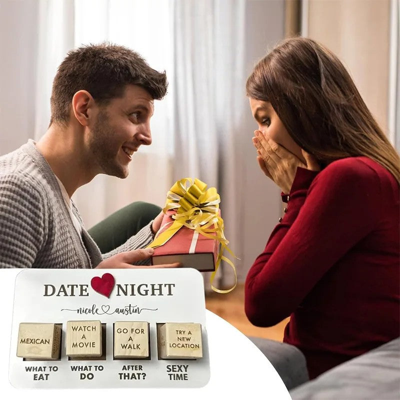 Wooden Date Night Ideas - Dice, Wooden Board Date Night Ideas Game For Couples