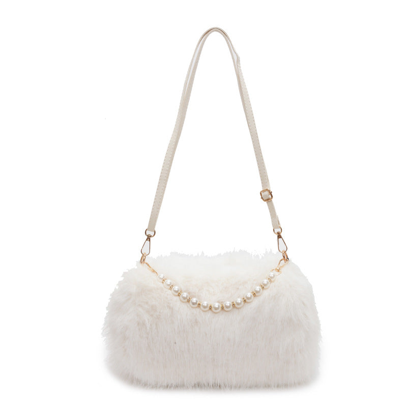 Autumn And Winter Fashion Shoulder Bag - Pearl Chain Crossbody Bag