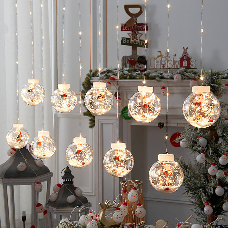 10PCS LED Christmas Curtain Lights