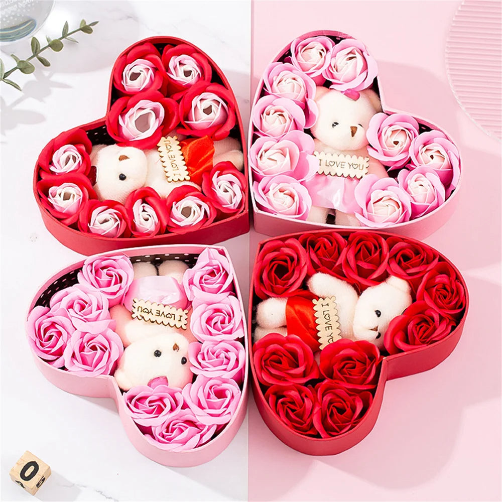 Heart-shaped - I Love You Rose Red Gift Box