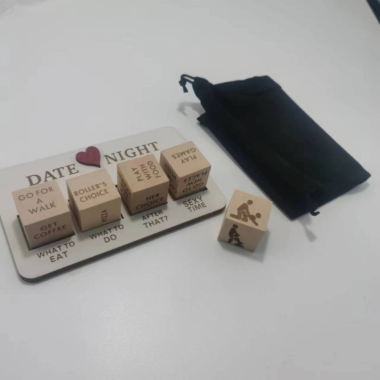 Wooden Date Night Ideas - Dice, Wooden Board Date Night Ideas Game For Couples