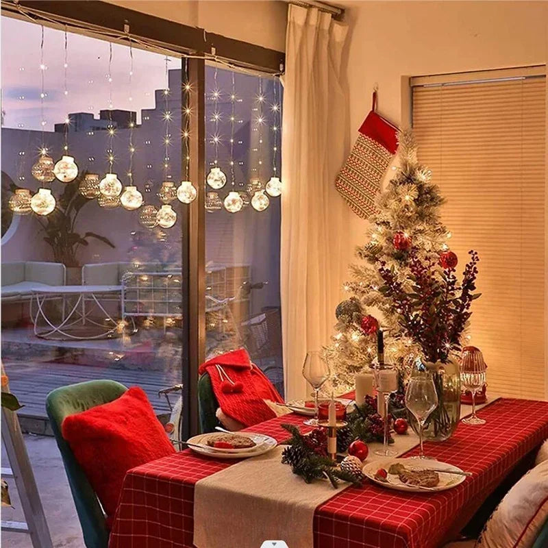 10PCS LED Christmas Curtain Lights