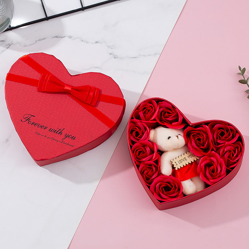 Heart-shaped - I Love You Rose Red Gift Box