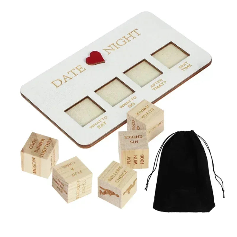 Wooden Date Night Ideas - Dice, Wooden Board Date Night Ideas Game For Couples