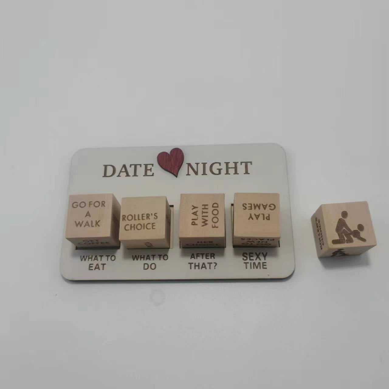 Wooden Date Night Ideas - Dice, Wooden Board Date Night Ideas Game For Couples