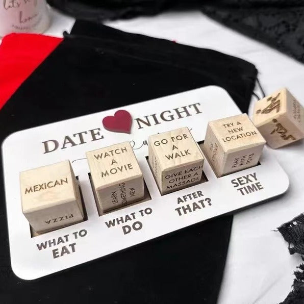 Wooden Date Night Ideas - Dice, Wooden Board Date Night Ideas Game For Couples