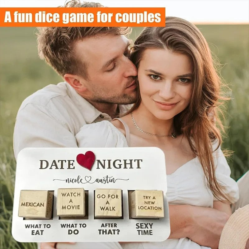 Wooden Date Night Ideas - Dice, Wooden Board Date Night Ideas Game For Couples